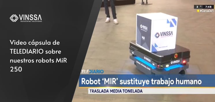 Video cápsula de TELEDIARIO sobre nuestros robots MiR 250
